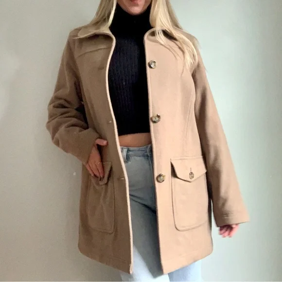 L.L. Bean Jackets Coats Stunning Vintage Ll Bean Camel Button Down Coat Poshmark